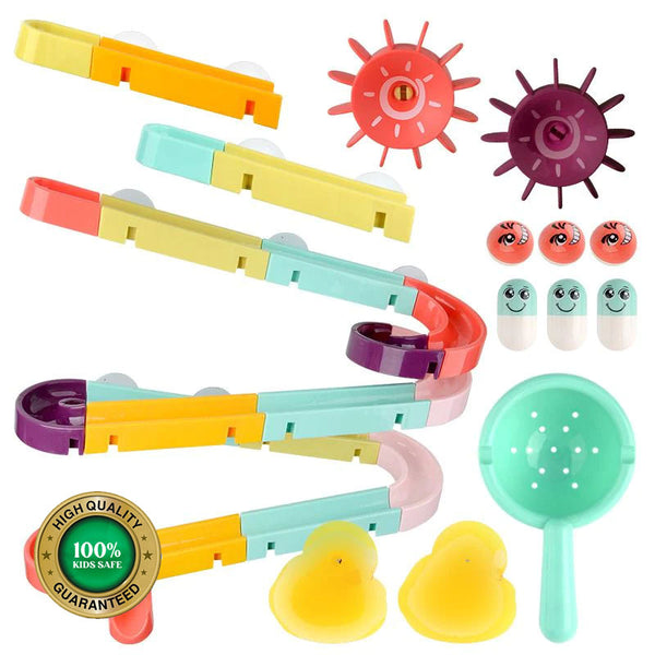 Baby Play Water Sprinkler Assembly Track Slippery Music Bath Toys